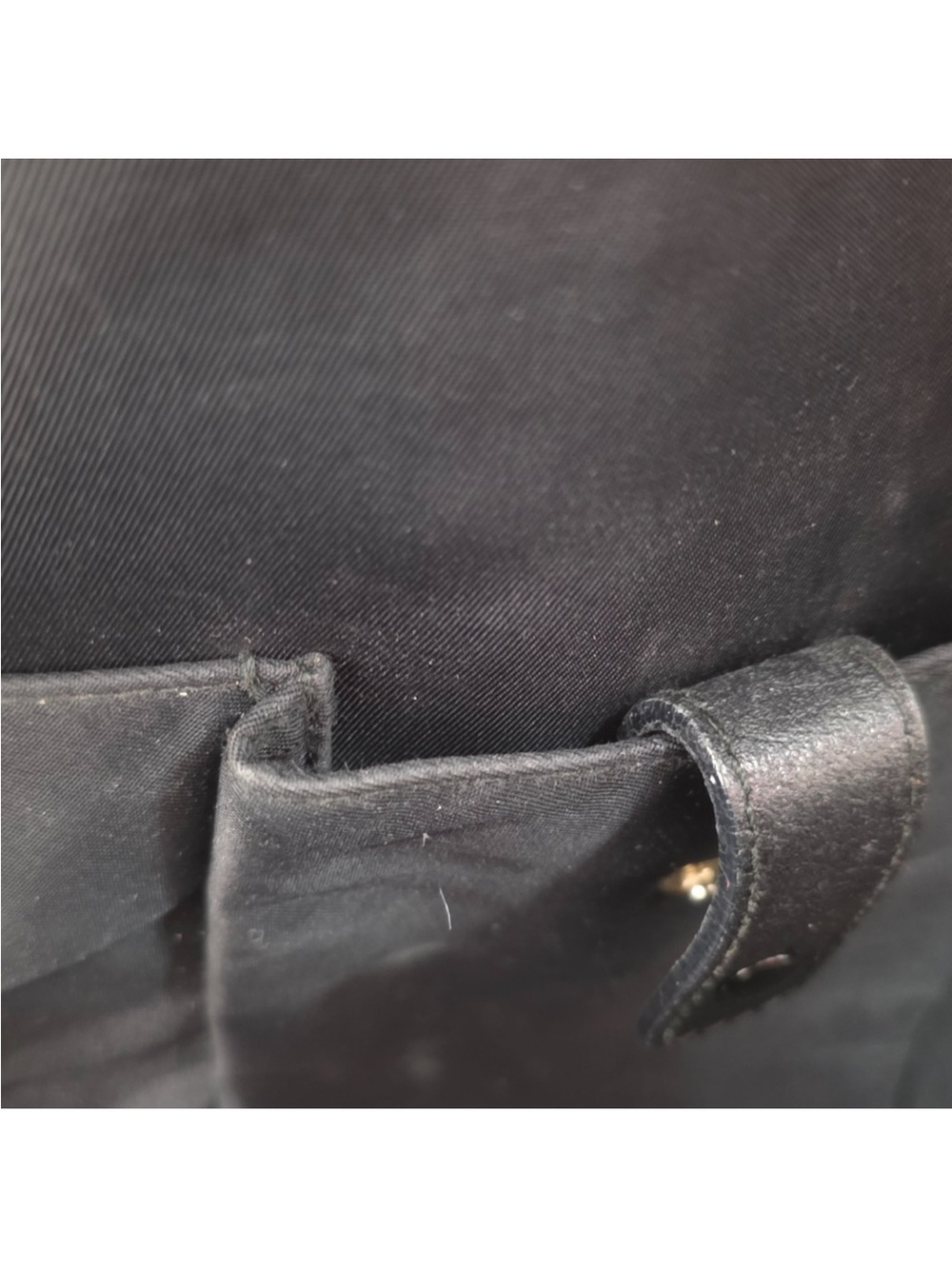 Dior Black Leather Satchel with Gold 'D' Accent - Picture 9 of 12